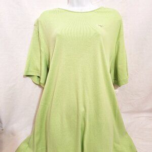 NWT  C.J. Banks Scoop Neck Knit Top 3X Short Sleeve Green